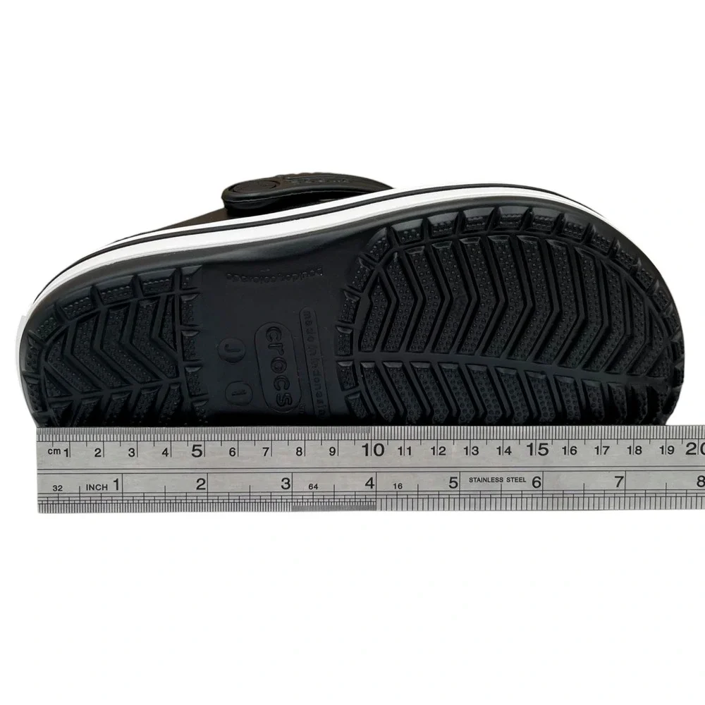 Crocs Crocband Big Boys Girls Slip-on Clog Size 1 J1 Black White Water Friendly